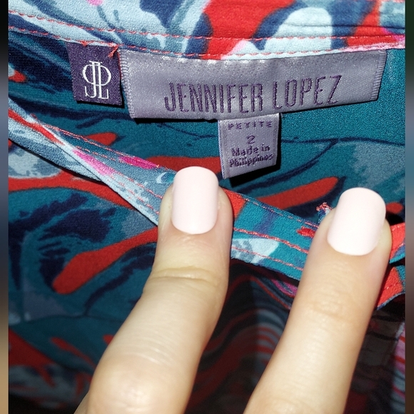 Multi-colored Jennifer López Summer Romper ~ Petite Size 2 - Picture 3 of 7